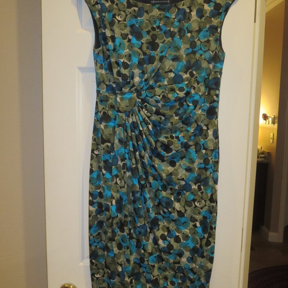 CONNECTED APPAREL Women's Colorful Print Dress Sz 10